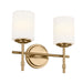 Kichler Canada - Two Light Bath - Ali - Brushed Natural Brass- Union Lighting Luminaires Decor