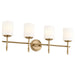 Kichler Canada - Four Light Bath - Ali - Brushed Natural Brass- Union Lighting Luminaires Decor
