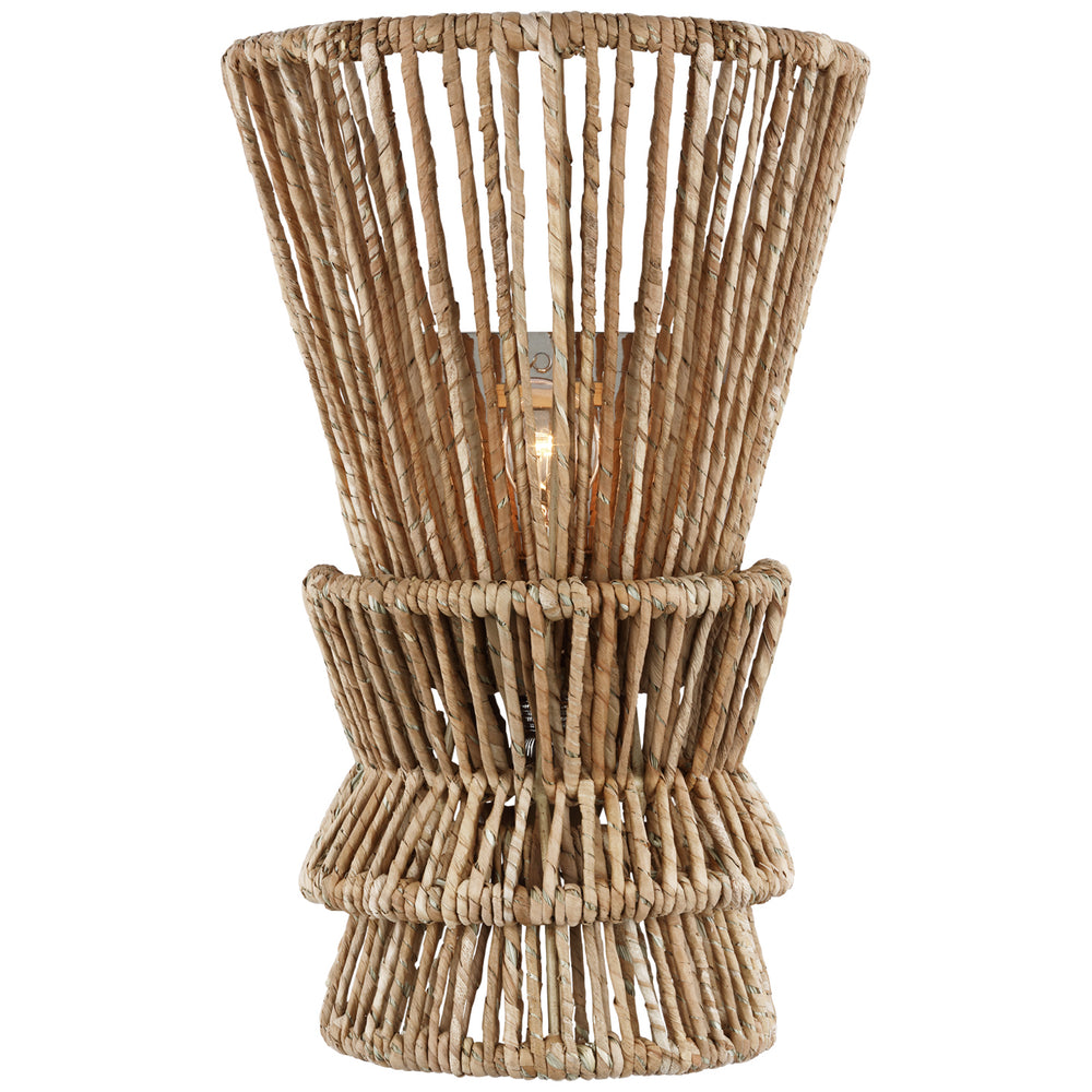 Visual Comfort Signature Canada - LED Wall Sconce - Antigua - Polished Nickel and Natural Abaca- Union Lighting Luminaires Decor