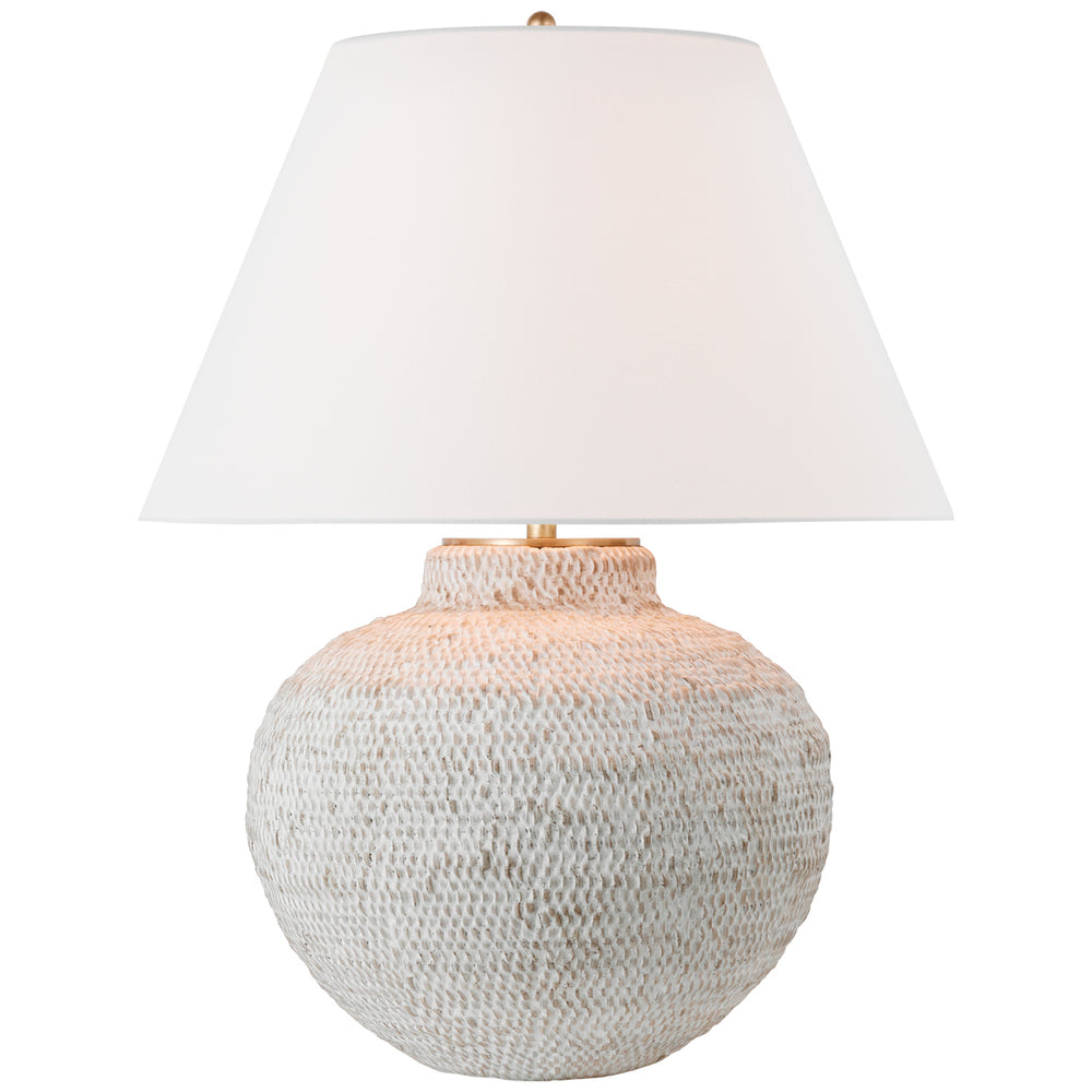 Visual Comfort Signature Canada - LED Table Lamp - Avedon - Plaster White Rattan- Union Lighting Luminaires Decor