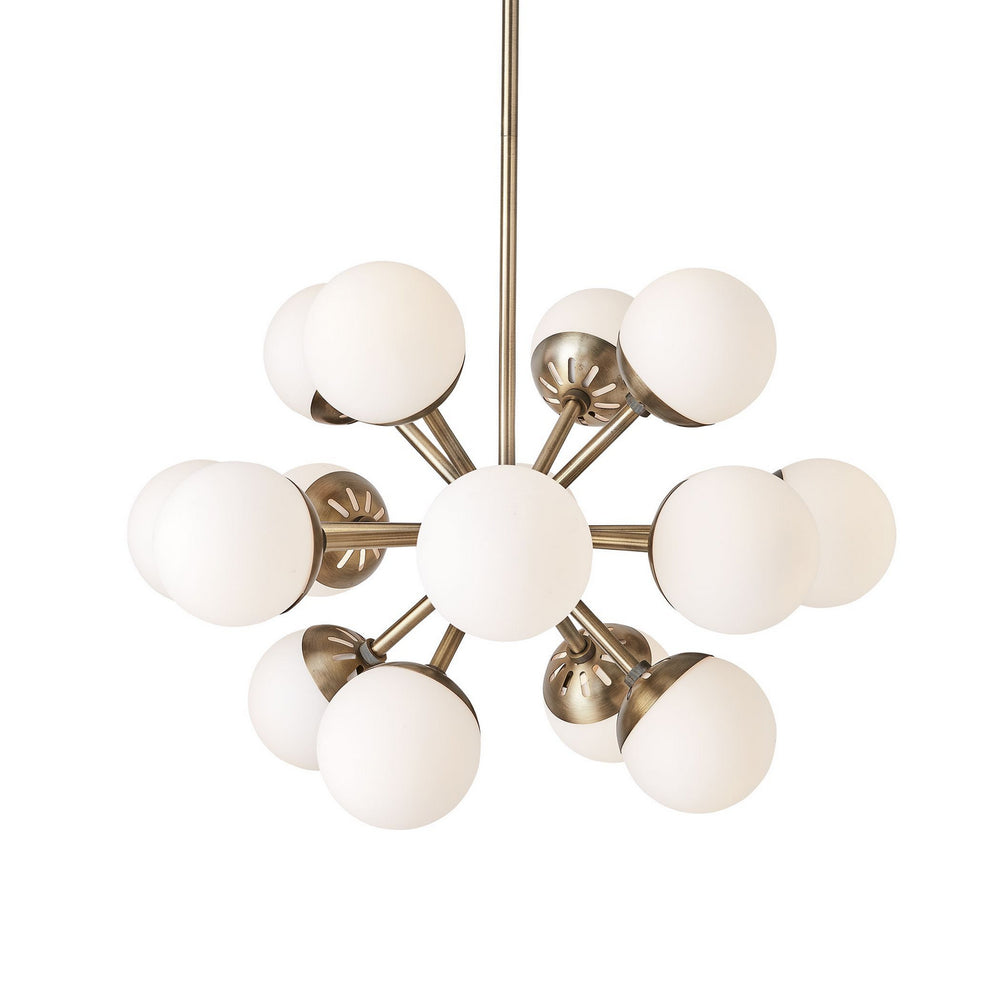 Uttermost - 16 Light Chandelier - Droplet, - Antique Brass- Union Lighting Luminaires Decor