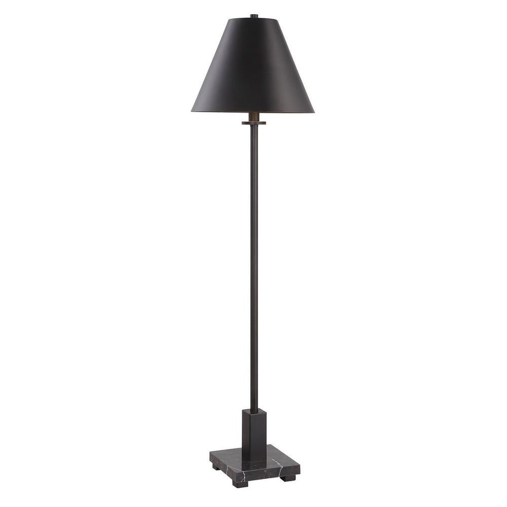 Uttermost - One Light Buffet Lamp - Pilot - Satin Black- Union Lighting Luminaires Decor