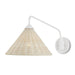 Currey and Company - One Light Wall Sconce - Basket - White/Bleached Natural- Union Lighting Luminaires Decor