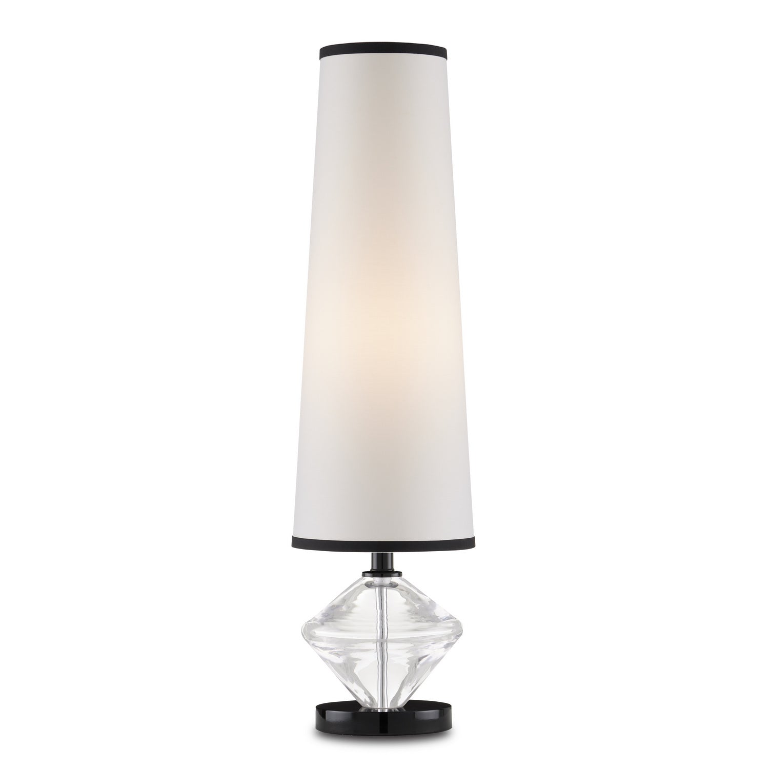 Currey and Company - One Light Table Lamp - Whirling Dervish - Clear/Black- Union Lighting Luminaires Decor