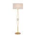 Currey and Company - One Light Floor Lamp - Marlene - Gold Leaf/White- Union Lighting Luminaires Decor