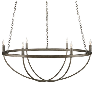 Currey and Company - Six Light Chandelier - Quillian - Light Molé- Union Lighting Luminaires Decor