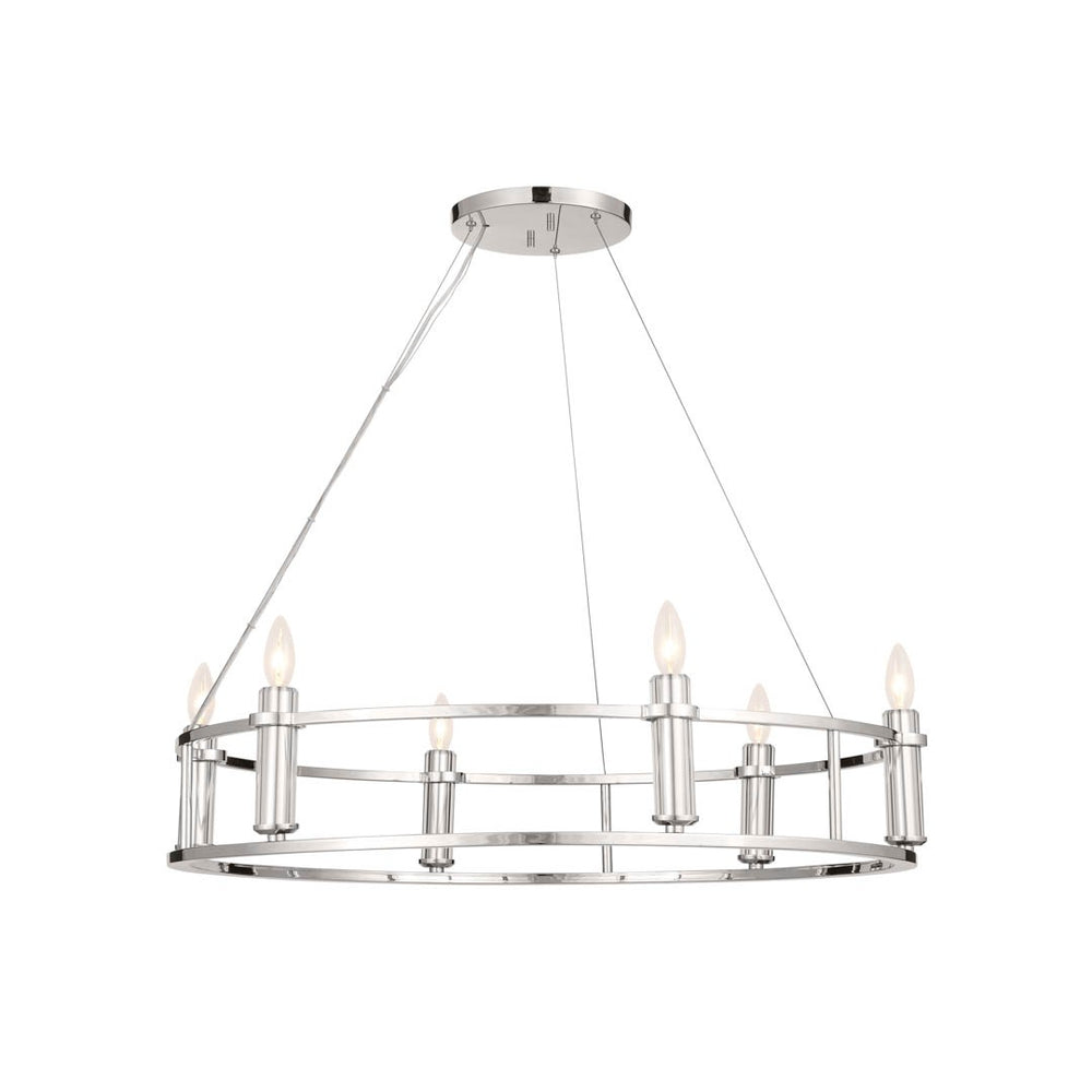 Kichler Canada - Six Light Chandelier - Rosalind - Polished Nickel- Union Lighting Luminaires Decor