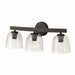 Capital Lighting - Three Light Vanity - Clive - Carbon Grey and Black Iron- Union Lighting Luminaires Decor