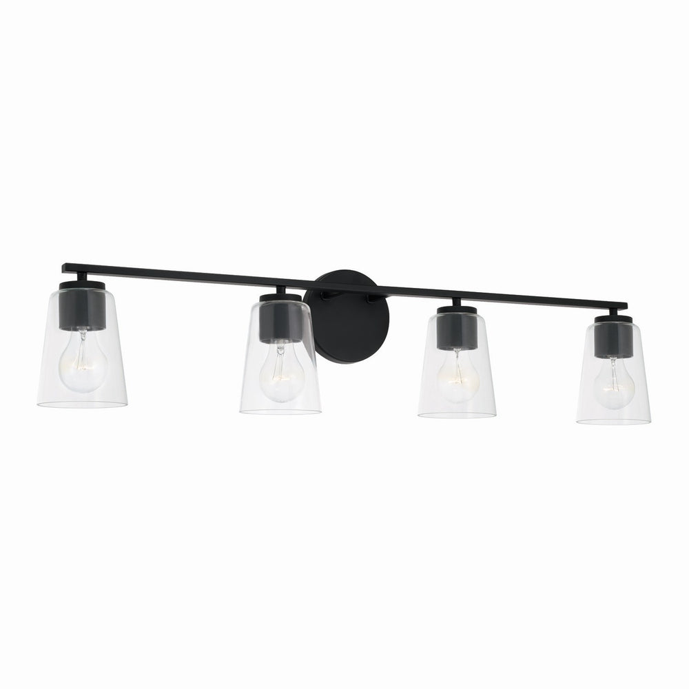 Capital Lighting - Four Light Vanity - Portman - Matte Black- Union Lighting Luminaires Decor
