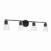 Capital Lighting - Four Light Vanity - Portman - Matte Black- Union Lighting Luminaires Decor