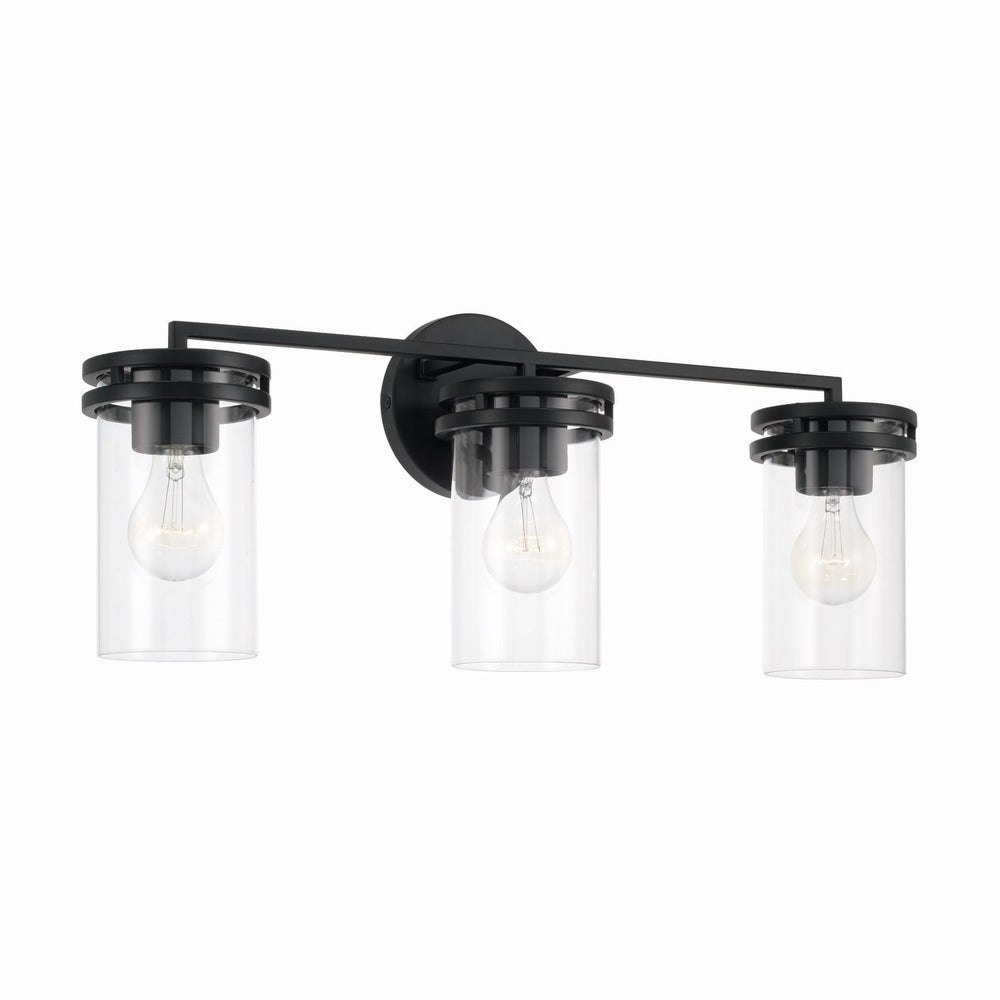 Capital Lighting - Three Light Vanity - Fuller - Matte Black- Union Lighting Luminaires Decor