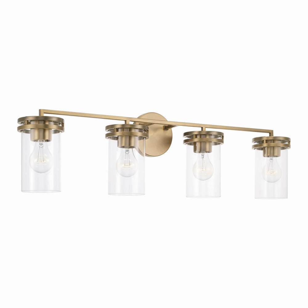 Capital Lighting - Four Light Vanity - Fuller - Aged Brass- Union Lighting Luminaires Decor