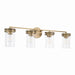 Capital Lighting - Four Light Vanity - Fuller - Aged Brass- Union Lighting Luminaires Decor