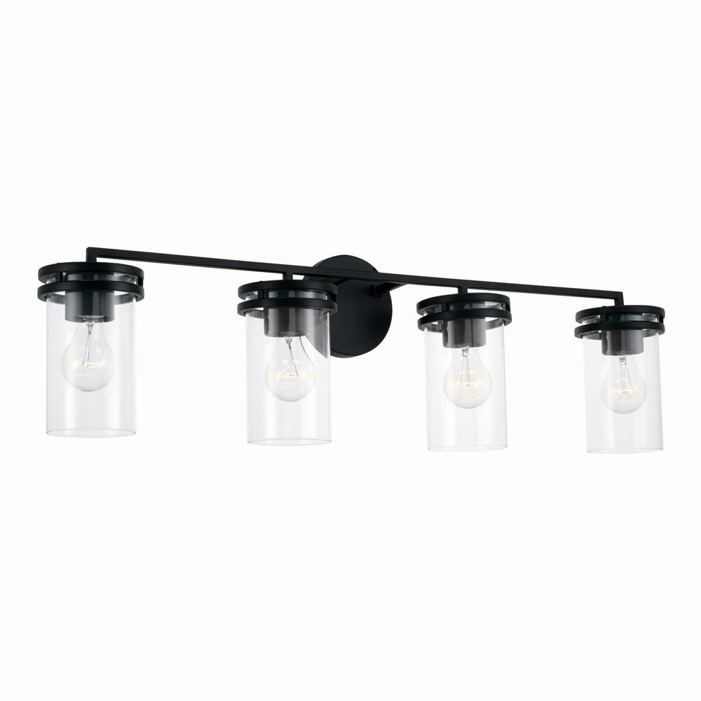 Capital Lighting - Four Light Vanity - Fuller - Matte Black- Union Lighting Luminaires Decor