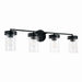 Capital Lighting - Four Light Vanity - Fuller - Matte Black- Union Lighting Luminaires Decor
