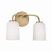Capital Lighting - Two Light Vanity - Lawson - Aged Brass- Union Lighting Luminaires Decor