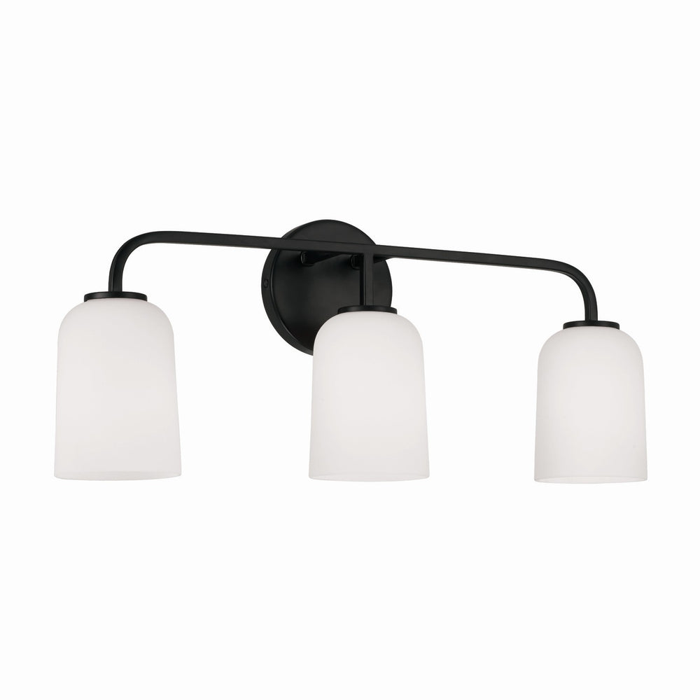Capital Lighting - Three Light Vanity - Lawson - Matte Black- Union Lighting Luminaires Decor