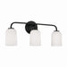 Capital Lighting - Three Light Vanity - Lawson - Matte Black- Union Lighting Luminaires Decor
