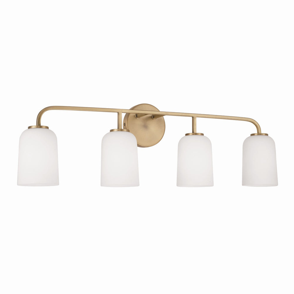 Capital Lighting - Four Light Vanity - Lawson - Aged Brass- Union Lighting Luminaires Decor