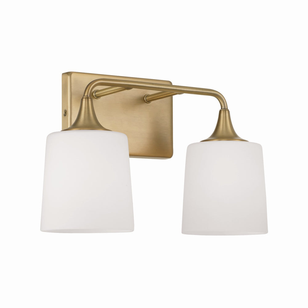 Capital Lighting - Two Light Vanity - Presley - Aged Brass- Union Lighting Luminaires Decor
