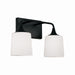 Capital Lighting - Two Light Vanity - Presley - Matte Black- Union Lighting Luminaires Decor