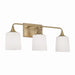 Capital Lighting - Three Light Vanity - Presley - Aged Brass- Union Lighting Luminaires Decor