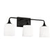 Capital Lighting - Three Light Vanity - Presley - Matte Black- Union Lighting Luminaires Decor
