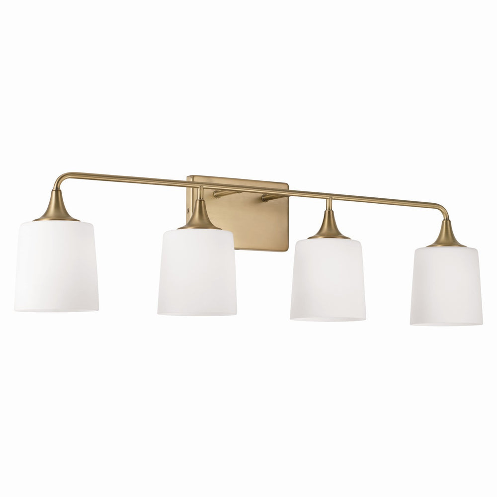 Capital Lighting - Four Light Vanity - Presley - Aged Brass- Union Lighting Luminaires Decor