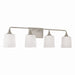 Capital Lighting - Four Light Vanity - Presley - Brushed Nickel- Union Lighting Luminaires Decor