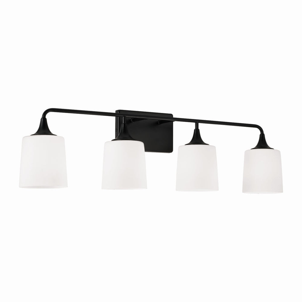 Capital Lighting - Four Light Vanity - Presley - Matte Black- Union Lighting Luminaires Decor