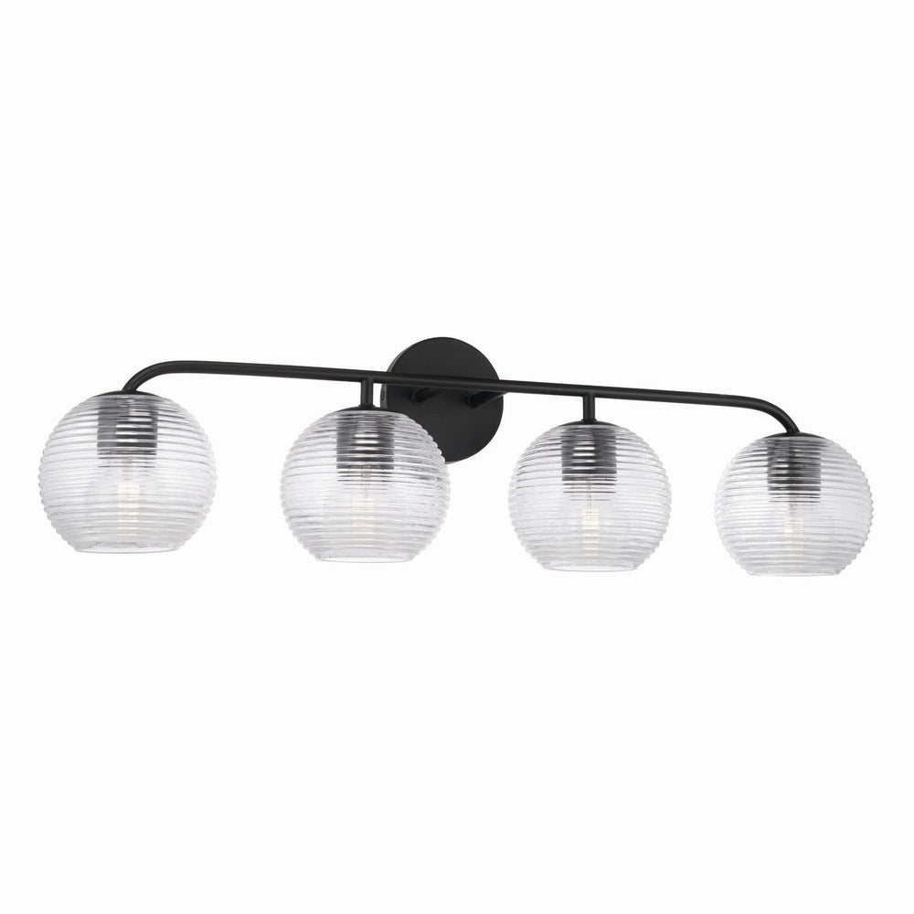 Capital Lighting - Four Light Vanity - Dolan - Matte Black- Union Lighting Luminaires Decor