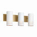 Capital Lighting - Three Light Vanity - Dash - Aged Brass and White- Union Lighting Luminaires Decor