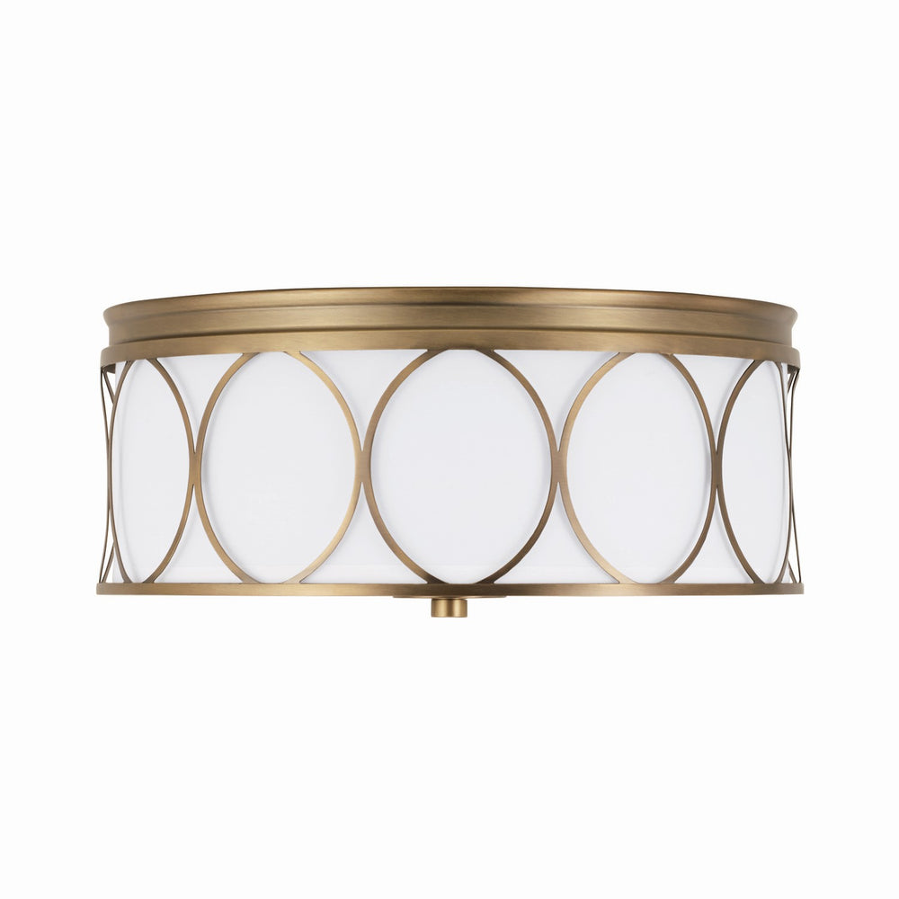 Capital Lighting - Three Light Flush Mount - Rylann - Aged Brass- Union Lighting Luminaires Decor