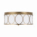 Capital Lighting - Three Light Flush Mount - Rylann - Aged Brass- Union Lighting Luminaires Decor