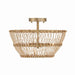 Capital Lighting - Three Light Dual Mount Semi Flush/Pendant - Wren - Matte Brass- Union Lighting Luminaires Decor