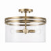 Capital Lighting - Four Light Dual Mount Semi Flush/Pendant - Fuller - Aged Brass- Union Lighting Luminaires Decor
