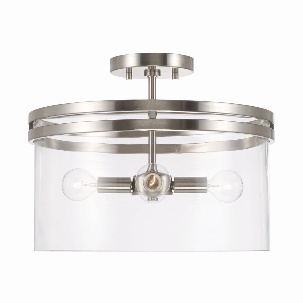 Capital Lighting - Four Light Dual Mount Semi Flush/Pendant - Fuller - Brushed Nickel- Union Lighting Luminaires Decor