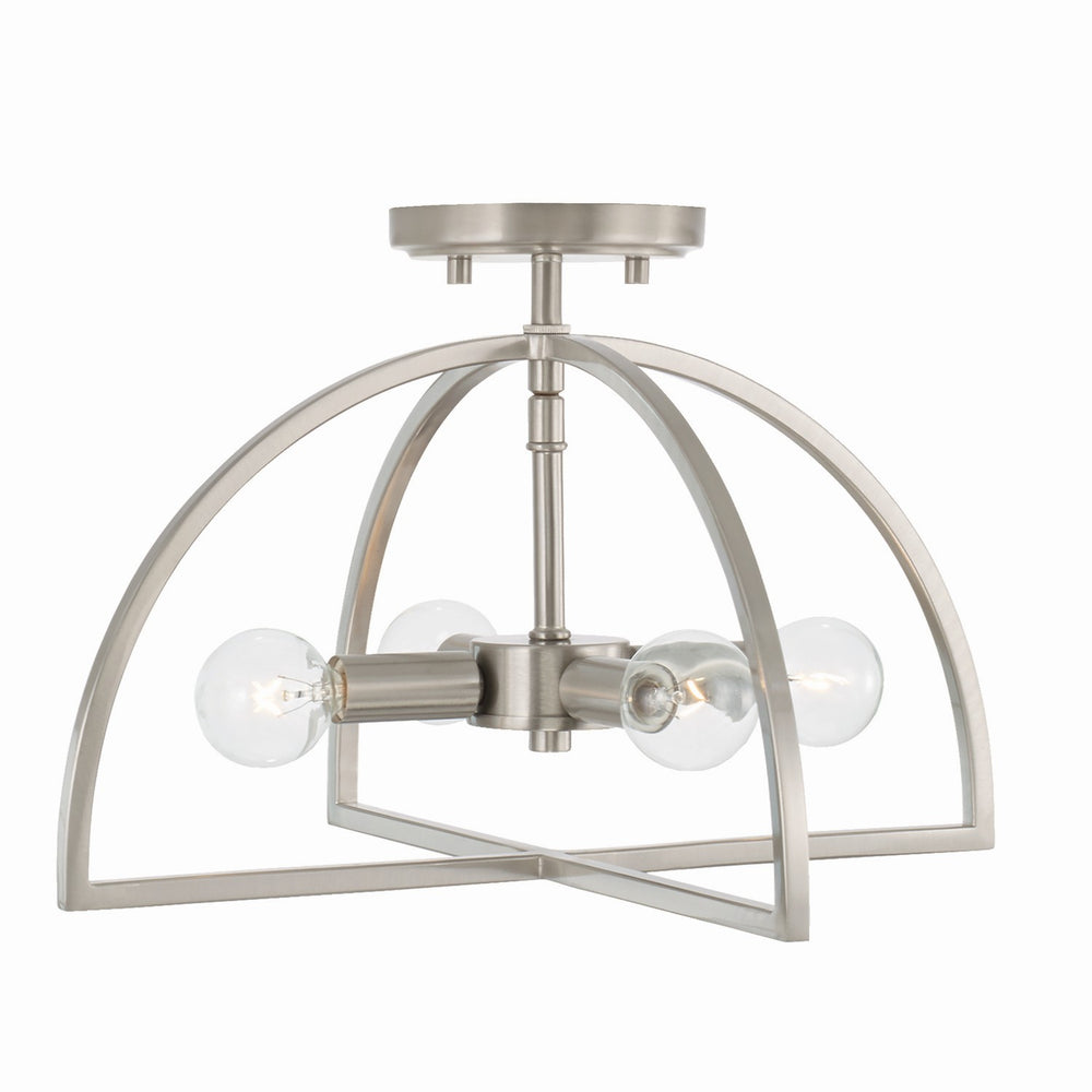 Capital Lighting - Four Light Dual Mount Semi Flush/Pendant - Lawson - Brushed Nickel- Union Lighting Luminaires Decor