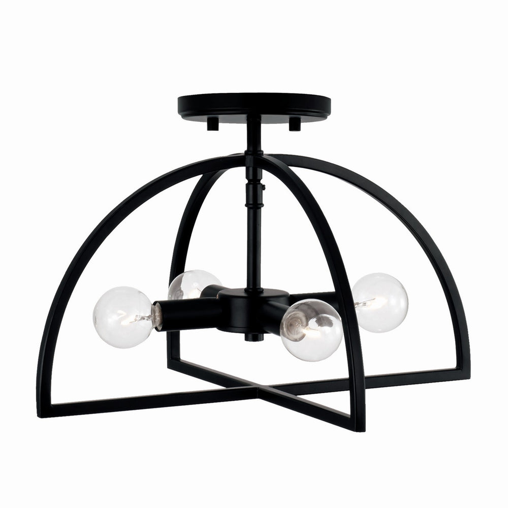 Capital Lighting - Four Light Dual Mount Semi Flush/Pendant - Lawson - Matte Black- Union Lighting Luminaires Decor