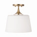Capital Lighting - One Light Dual Mount Semi Flush/Pendant - Presley - Aged Brass- Union Lighting Luminaires Decor