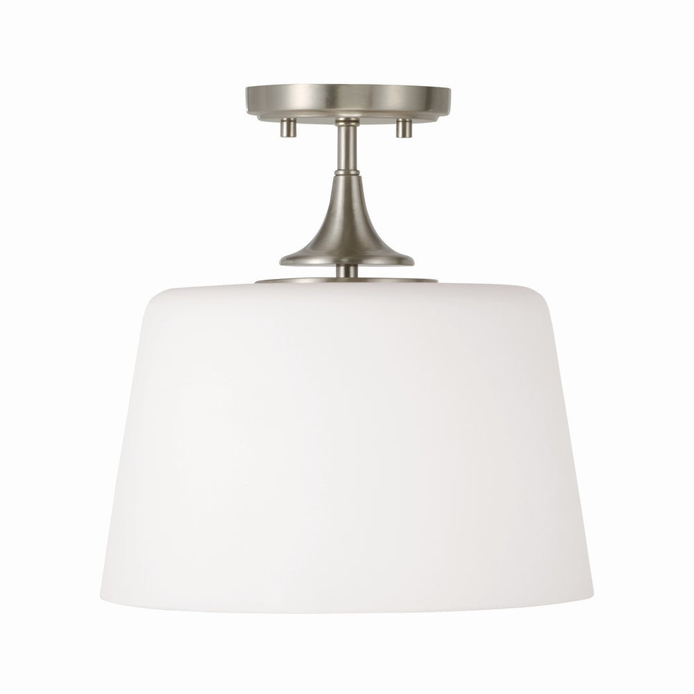 Capital Lighting - One Light Dual Mount Semi Flush/Pendant - Presley - Brushed Nickel- Union Lighting Luminaires Decor