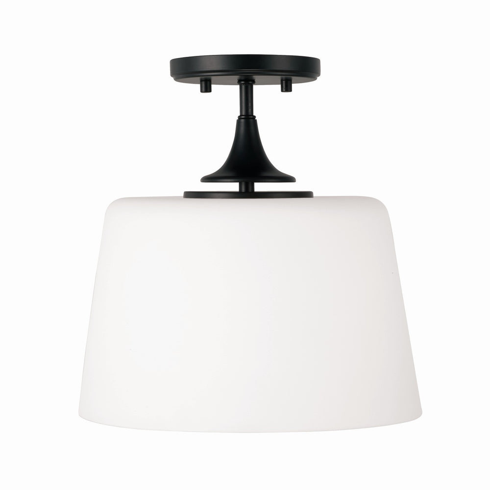 Capital Lighting - One Light Dual Mount Semi Flush/Pendant - Presley - Matte Black- Union Lighting Luminaires Decor