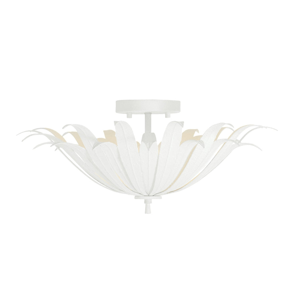 Capital Lighting - Three Light Dual Mount Semi Flush/Pendant - Eden - Textured White- Union Lighting Luminaires Decor
