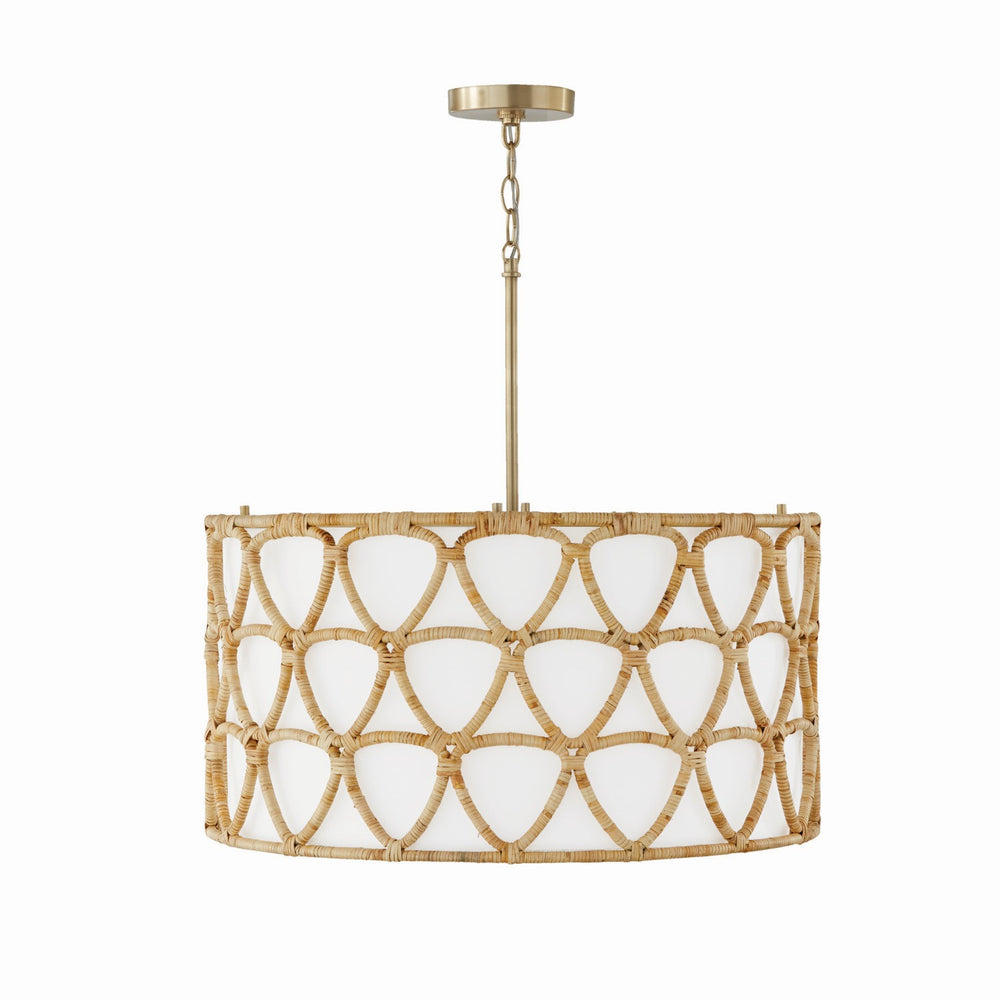 Capital Lighting - Four Light Pendant - Tulum - Matte Brass- Union Lighting Luminaires Decor