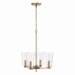 Capital Lighting - Four Light Pendant - Portman - Aged Brass- Union Lighting Luminaires Decor