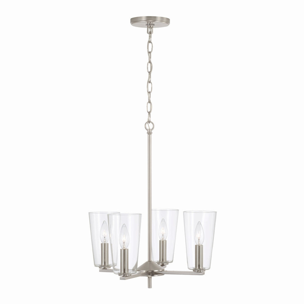 Capital Lighting - Four Light Pendant - Portman - Brushed Nickel- Union Lighting Luminaires Decor