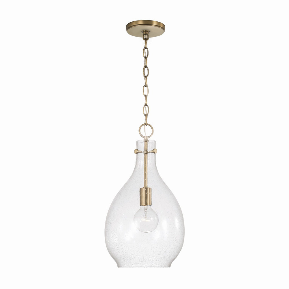 Capital Lighting - One Light Pendant - Brentwood - Aged Brass- Union Lighting Luminaires Decor
