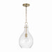 Capital Lighting - One Light Pendant - Brentwood - Aged Brass- Union Lighting Luminaires Decor