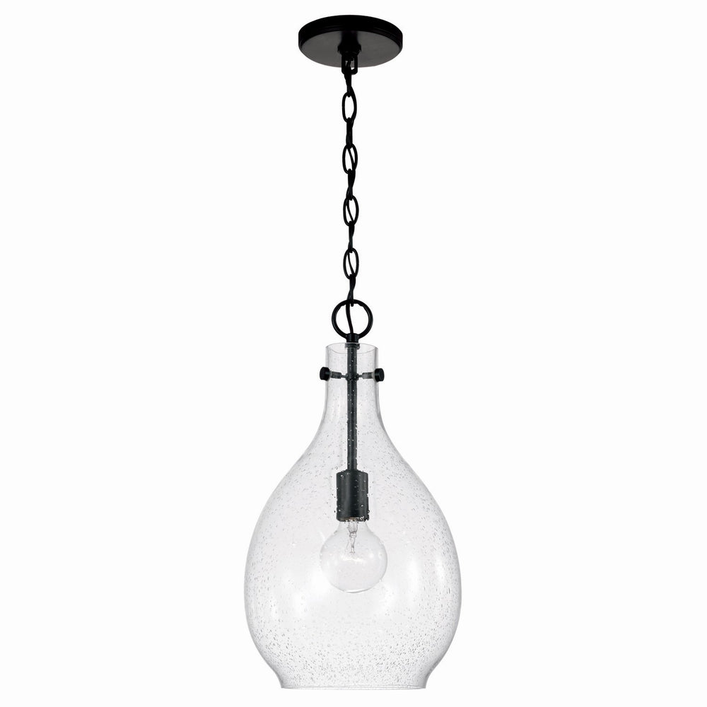 Capital Lighting - One Light Pendant - Brentwood - Matte Black- Union Lighting Luminaires Decor