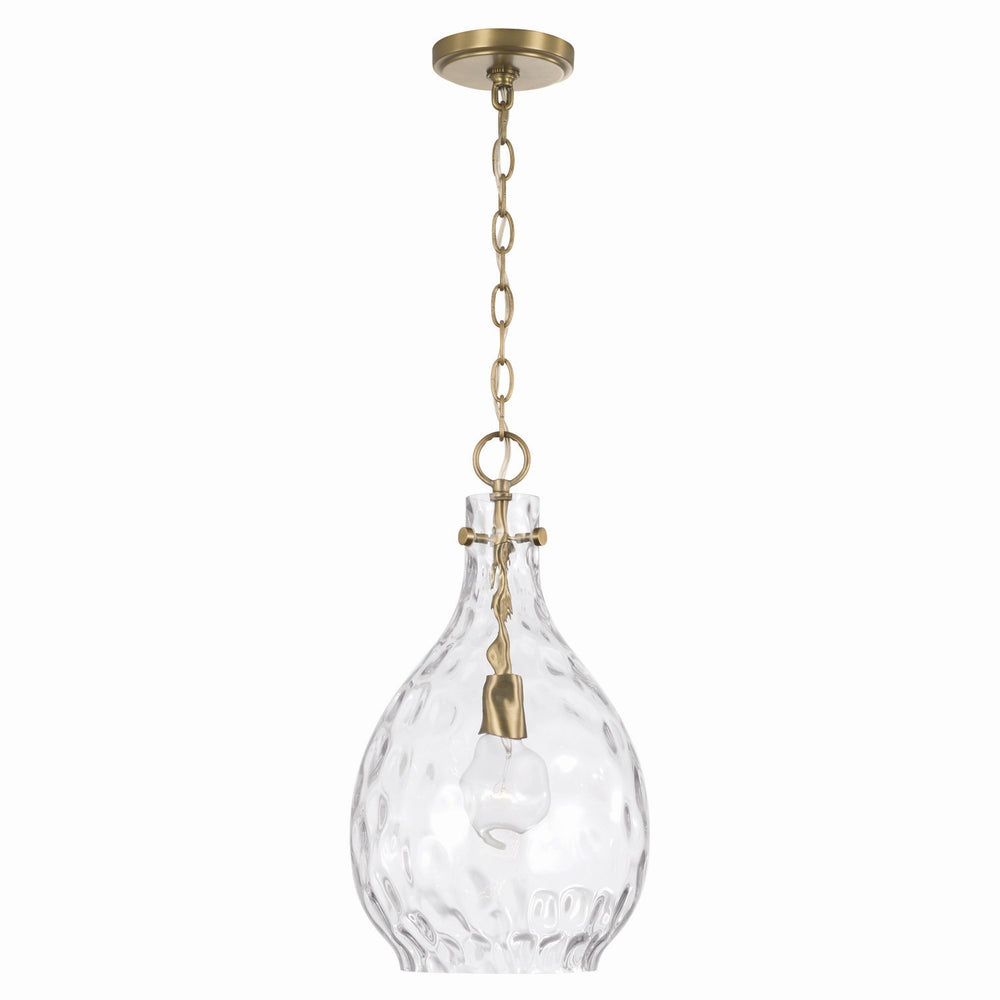 Capital Lighting - One Light Pendant - Brentwood - Aged Brass- Union Lighting Luminaires Decor